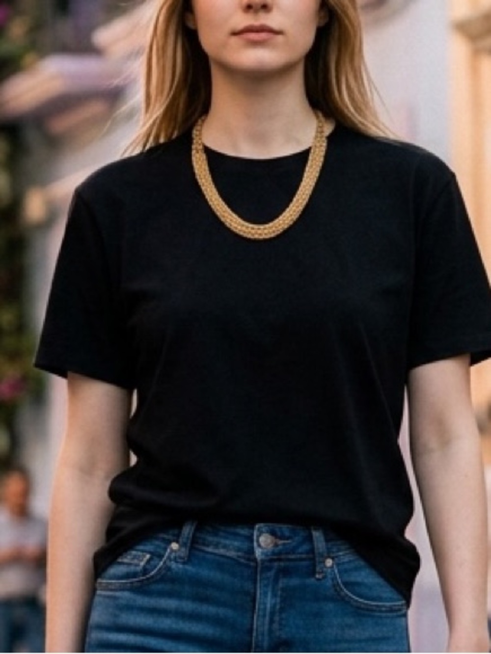 Vintage gold plated mesh chocker